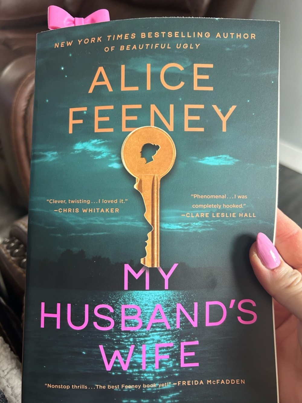 Alice Feeney "My Husband's Wife" Paperback - Teal & Pink Cover
